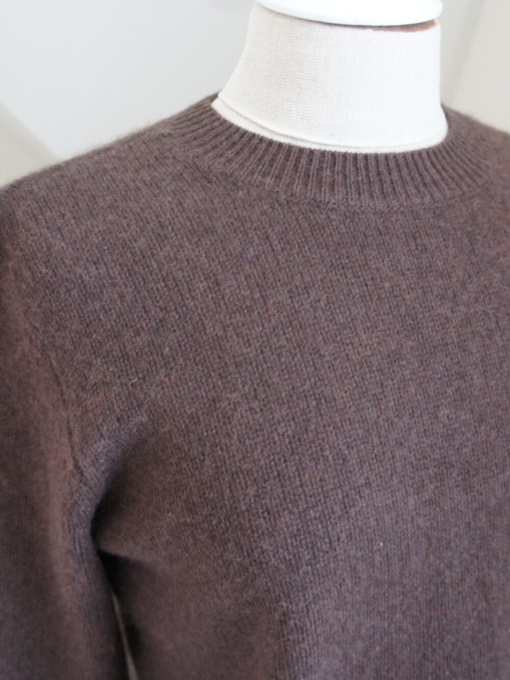 Joie 100% Cashmere Chocolate Brown Crew Neck Sweater Size Small